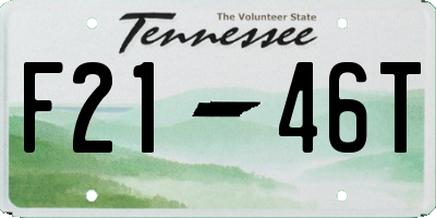TN license plate F2146T