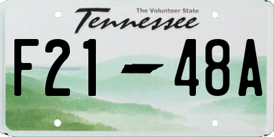 TN license plate F2148A