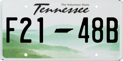 TN license plate F2148B