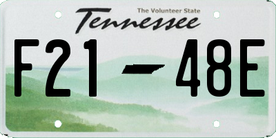 TN license plate F2148E