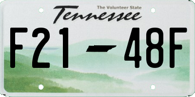TN license plate F2148F