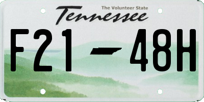 TN license plate F2148H