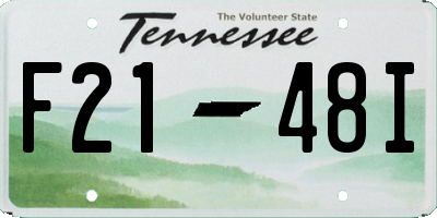 TN license plate F2148I