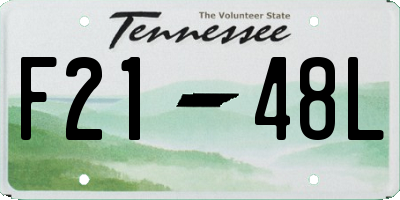 TN license plate F2148L