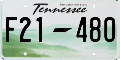 TN license plate F2148O