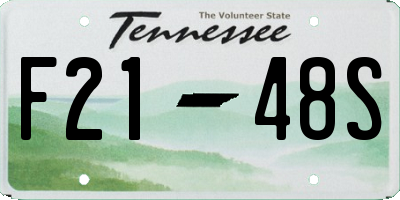 TN license plate F2148S