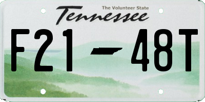 TN license plate F2148T