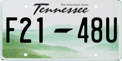 TN license plate F2148U