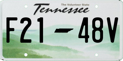 TN license plate F2148V