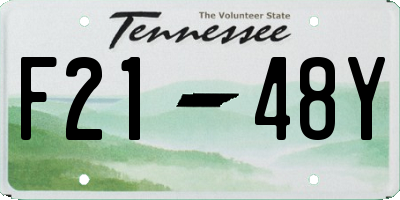 TN license plate F2148Y