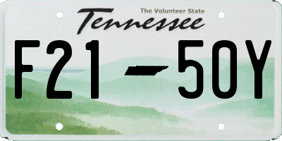 TN license plate F2150Y
