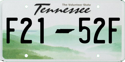 TN license plate F2152F