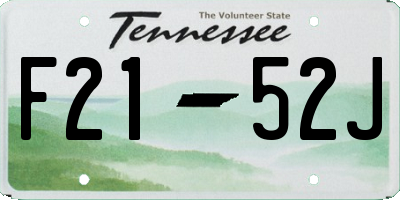 TN license plate F2152J