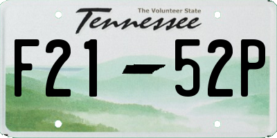 TN license plate F2152P