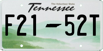 TN license plate F2152T