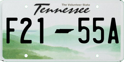 TN license plate F2155A