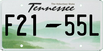 TN license plate F2155L