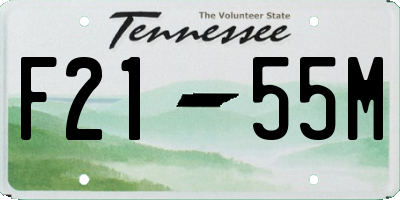 TN license plate F2155M
