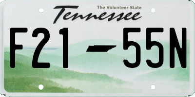 TN license plate F2155N