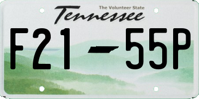 TN license plate F2155P