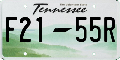 TN license plate F2155R