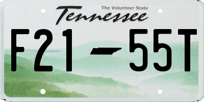 TN license plate F2155T