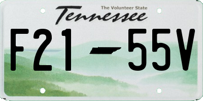 TN license plate F2155V