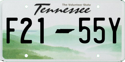 TN license plate F2155Y