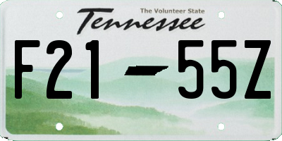 TN license plate F2155Z