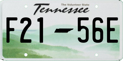 TN license plate F2156E