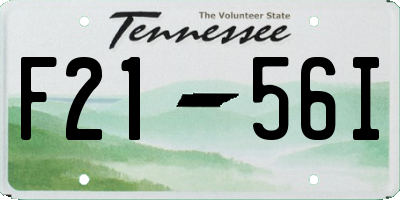 TN license plate F2156I