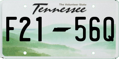 TN license plate F2156Q