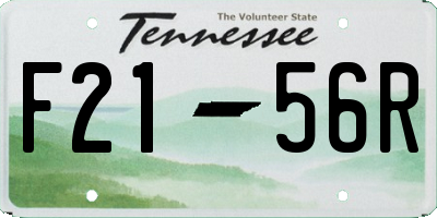 TN license plate F2156R