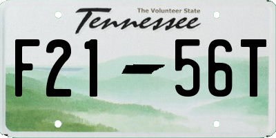 TN license plate F2156T