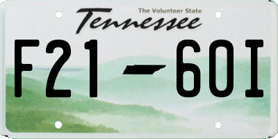 TN license plate F2160I