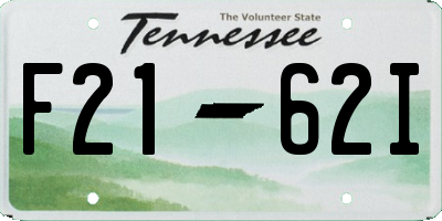 TN license plate F2162I
