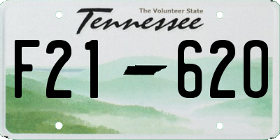 TN license plate F2162O