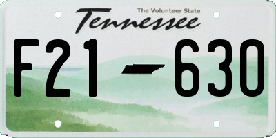 TN license plate F2163O