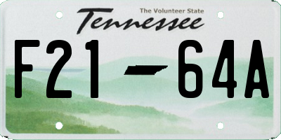 TN license plate F2164A