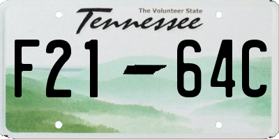 TN license plate F2164C