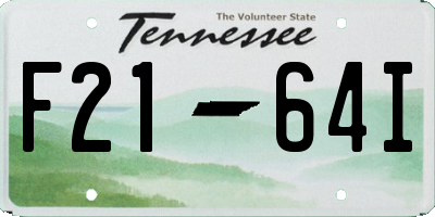 TN license plate F2164I