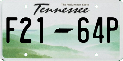 TN license plate F2164P