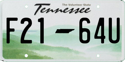 TN license plate F2164U