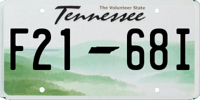 TN license plate F2168I