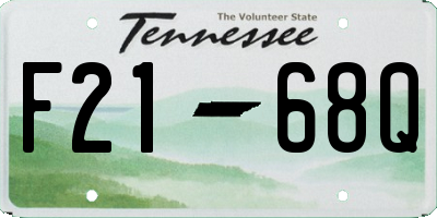 TN license plate F2168Q