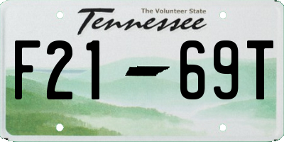TN license plate F2169T