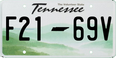 TN license plate F2169V