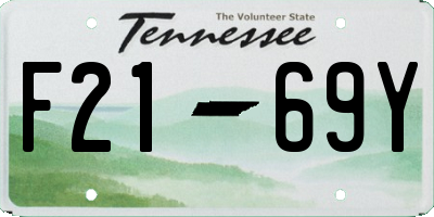 TN license plate F2169Y