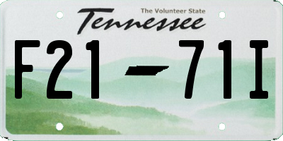 TN license plate F2171I
