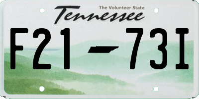 TN license plate F2173I